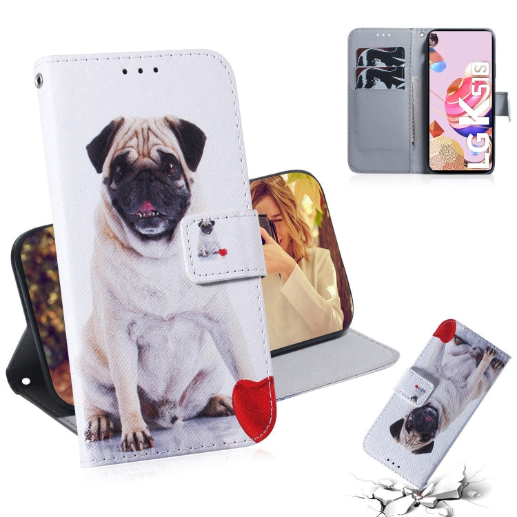 Coloured Drawing Horizontal Flip Leather Case, with Holder & Card Slots & Wallet, For LG K51S, For LG K61