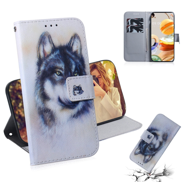 Coloured Drawing Horizontal Flip Leather Case, with Holder & Card Slots & Wallet, For LG K51S, For LG K61