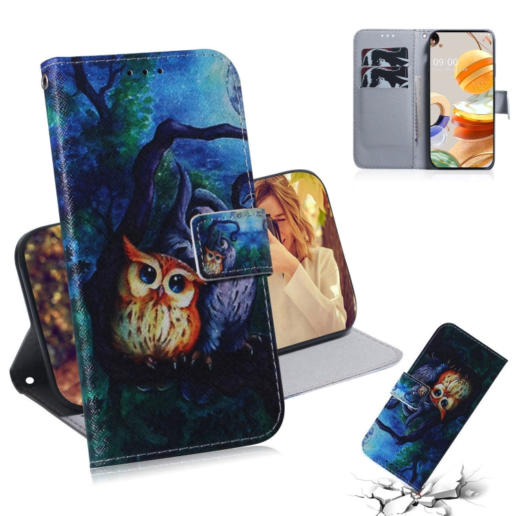 Coloured Drawing Horizontal Flip Leather Case, with Holder & Card Slots & Wallet, For LG K51S, For LG K61
