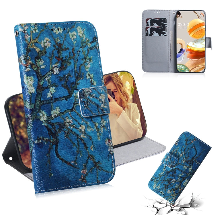 Coloured Drawing Horizontal Flip Leather Case, with Holder & Card Slots & Wallet, For LG K51S, For LG K61