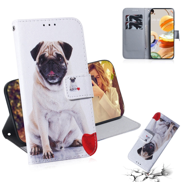 Coloured Drawing Horizontal Flip Leather Case, with Holder & Card Slots & Wallet, For LG K51S, For LG K61
