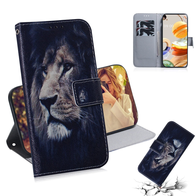 Coloured Drawing Horizontal Flip Leather Case, with Holder & Card Slots & Wallet, For LG K51S, For LG K61