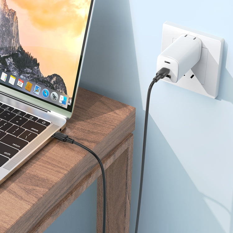BOROFONE BX113 60W USB-C / Type-C to Type-C Silicone Charging Data Cable, 2m Type-C to Type-C