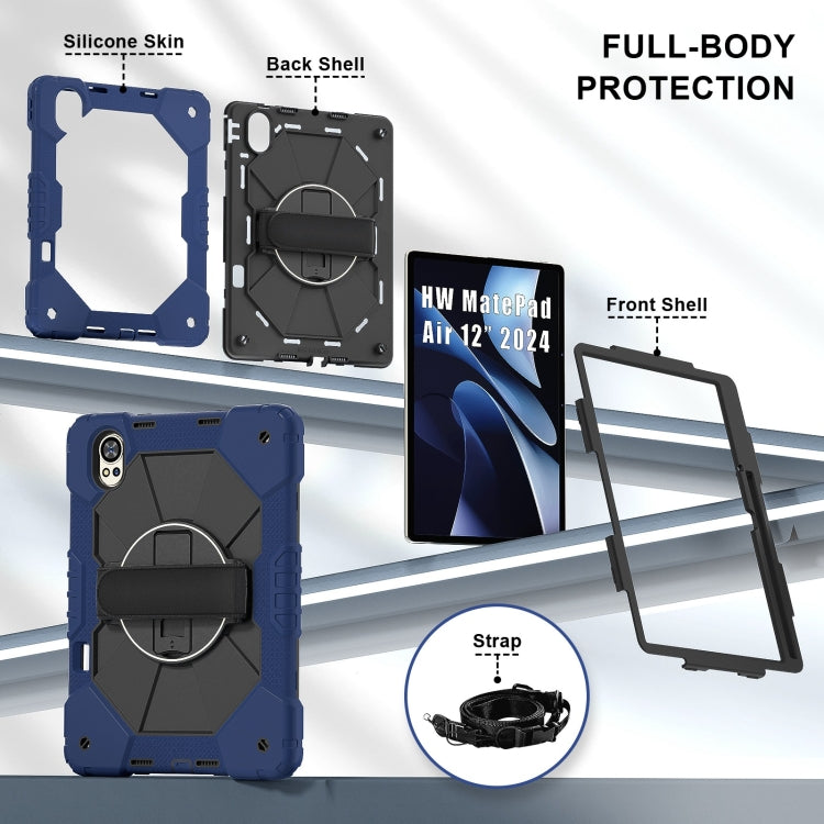 Contrast Color Robot Silicone Hybrid PC Tablet Case, For Huawei MatePad Air 12 2024, For Huawei MatePad SE 11 2024