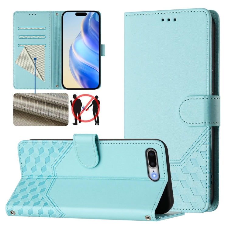 Honeycomb Embossing RFID Leather Phone Case, For iPhone XR, For iPhone XS Max, For iPhone 8 Plus / 7 Plus