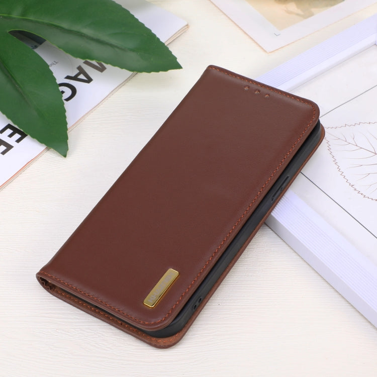 KHAZNEH Nappa Top Layer Cowhide Leather Phone Case, For Redmi Note 14 5G, For Redmi Note 14 Pro 5G, For Redmi 14C 4G