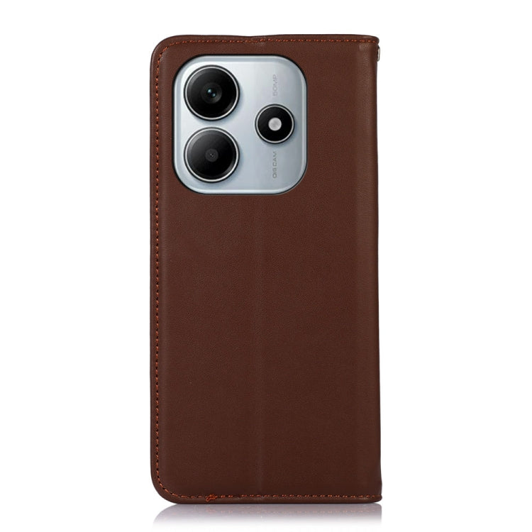 KHAZNEH Nappa Top Layer Cowhide Leather Phone Case, For Redmi Note 14 5G, For Redmi Note 14 Pro 5G, For Redmi 14C 4G