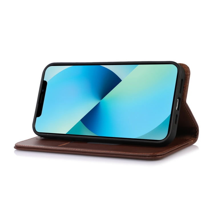 KHAZNEH Nappa Top Layer Cowhide Leather Phone Case, For Redmi Note 14 5G, For Redmi Note 14 Pro 5G, For Redmi 14C 4G