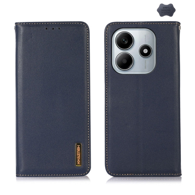 KHAZNEH Nappa Top Layer Cowhide Leather Phone Case, For Redmi Note 14 5G, For Redmi Note 14 Pro 5G, For Redmi 14C 4G