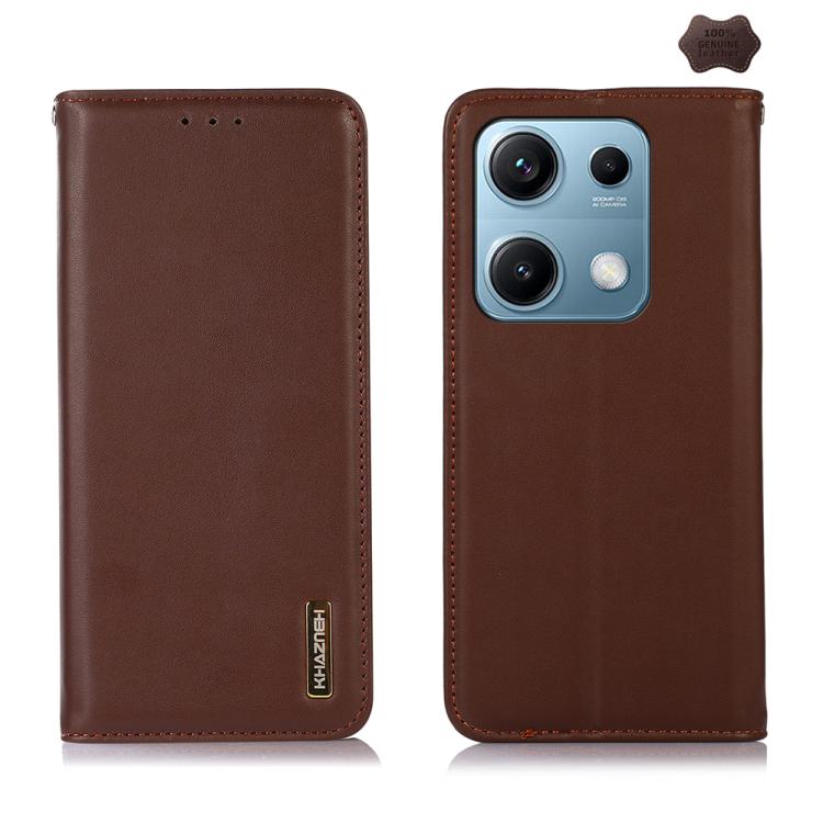 KHAZNEH Nappa Top Layer Cowhide Leather Phone Case, For Redmi Note 15 Pro 4G Global 163.2mm, For Redmi K90/Poco F8 Pro, For Redmi Note 15 Pro 5G Global 163.6mm, For Redmi 13X, For Redmi Note 14S 4G, For Redmi Turbo 4 Pro