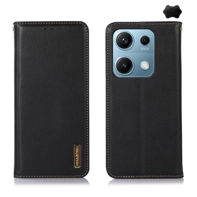 KHAZNEH Nappa Top Layer Cowhide Leather Phone Case, For Redmi Note 15 Pro 4G Global 163.2mm, For Redmi K90/Poco F8 Pro, For Redmi Note 15 Pro 5G Global 163.6mm, For Redmi 13X, For Redmi Note 14S 4G, For Redmi Turbo 4 Pro