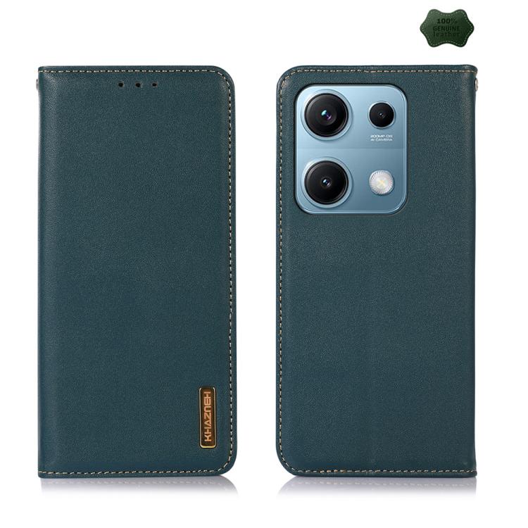 KHAZNEH Nappa Top Layer Cowhide Leather Phone Case, For Redmi Note 15 Pro 4G Global 163.2mm, For Redmi K90/Poco F8 Pro, For Redmi Note 15 Pro 5G Global 163.6mm, For Redmi 13X, For Redmi Note 14S 4G, For Redmi Turbo 4 Pro