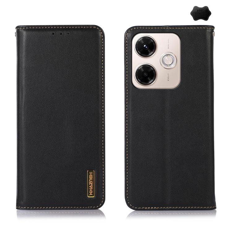 KHAZNEH Nappa Top Layer Cowhide Leather Phone Case, For Redmi Note 15 Pro 4G Global 163.2mm, For Redmi K90/Poco F8 Pro, For Redmi Note 15 Pro 5G Global 163.6mm, For Redmi 13X, For Redmi Note 14S 4G, For Redmi Turbo 4 Pro