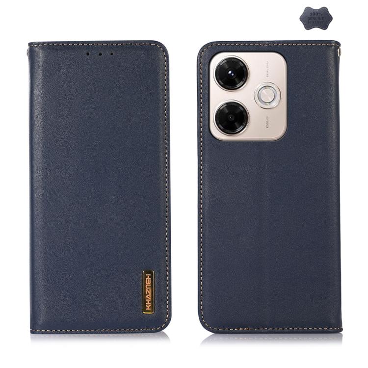 KHAZNEH Nappa Top Layer Cowhide Leather Phone Case, For Redmi Note 15 Pro 4G Global 163.2mm, For Redmi K90/Poco F8 Pro, For Redmi Note 15 Pro 5G Global 163.6mm, For Redmi 13X, For Redmi Note 14S 4G, For Redmi Turbo 4 Pro