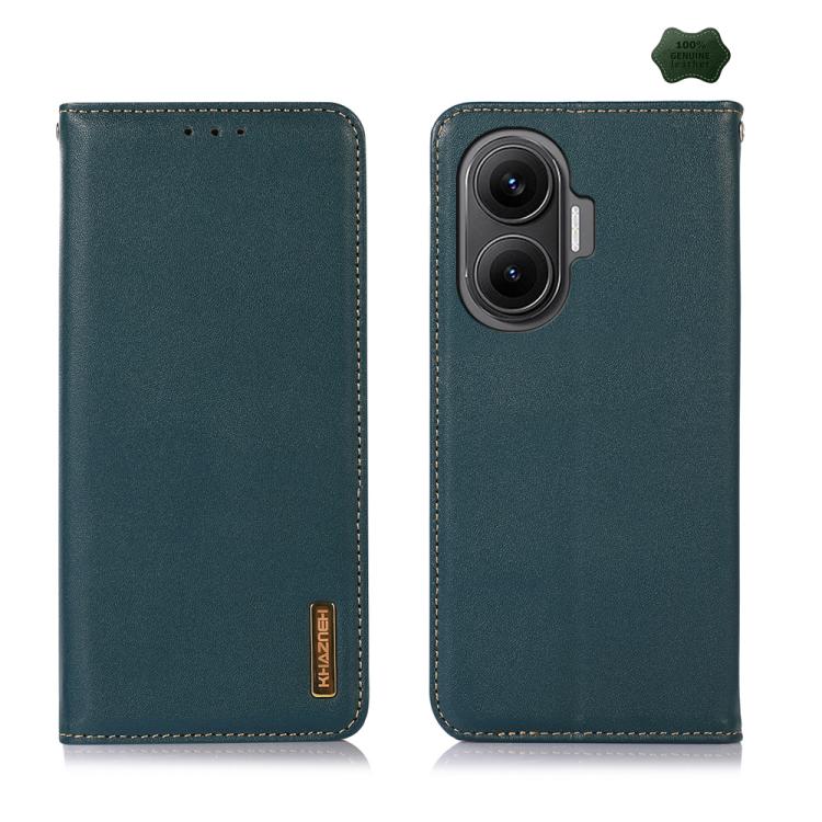 KHAZNEH Nappa Top Layer Cowhide Leather Phone Case, For Redmi Note 15 Pro 4G Global 163.2mm, For Redmi K90/Poco F8 Pro, For Redmi Note 15 Pro 5G Global 163.6mm, For Redmi 13X, For Redmi Note 14S 4G, For Redmi Turbo 4 Pro