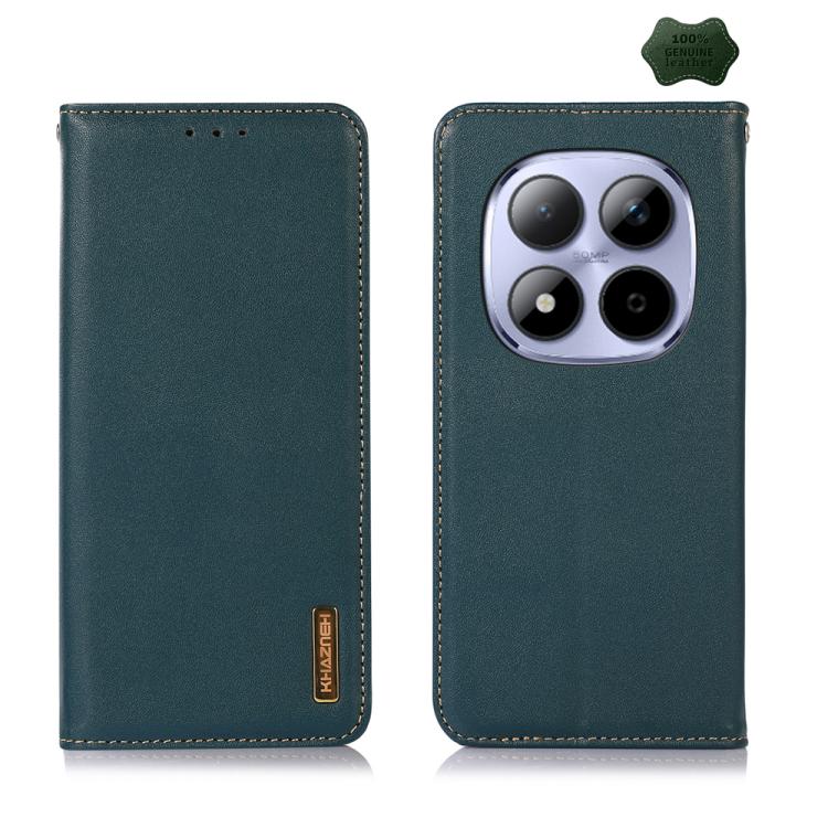 KHAZNEH Nappa Top Layer Cowhide Leather Phone Case, For Redmi Note 15 Pro 4G Global 163.2mm, For Redmi K90/Poco F8 Pro, For Redmi Note 15 Pro 5G Global 163.6mm, For Redmi 13X, For Redmi Note 14S 4G, For Redmi Turbo 4 Pro