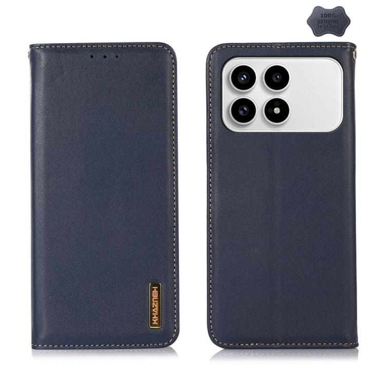KHAZNEH Nappa Top Layer Cowhide Leather Phone Case, For Redmi Note 15 Pro 4G Global 163.2mm, For Redmi K90/Poco F8 Pro, For Redmi Note 15 Pro 5G Global 163.6mm, For Redmi 13X, For Redmi Note 14S 4G, For Redmi Turbo 4 Pro