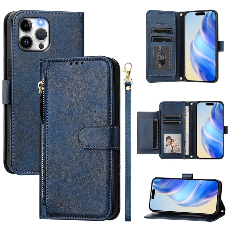 Multi-Card Slots Zipper Wallet Leather Phone Case, For iPhone 13 mini, For iPhone 12 / 12 Pro, For iPhone 12 Pro Max, For iPhone 12 mini