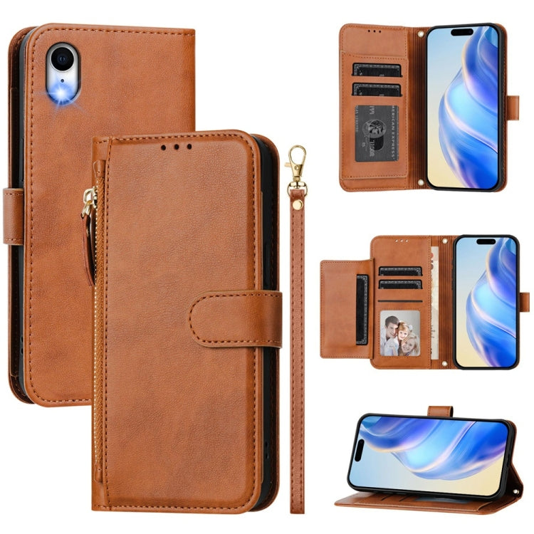 Multi-Card Slots Zipper Wallet Leather Phone Case, For iPhone XR, For iPhone XS Max, For iPhone 8 Plus / 7 Plus