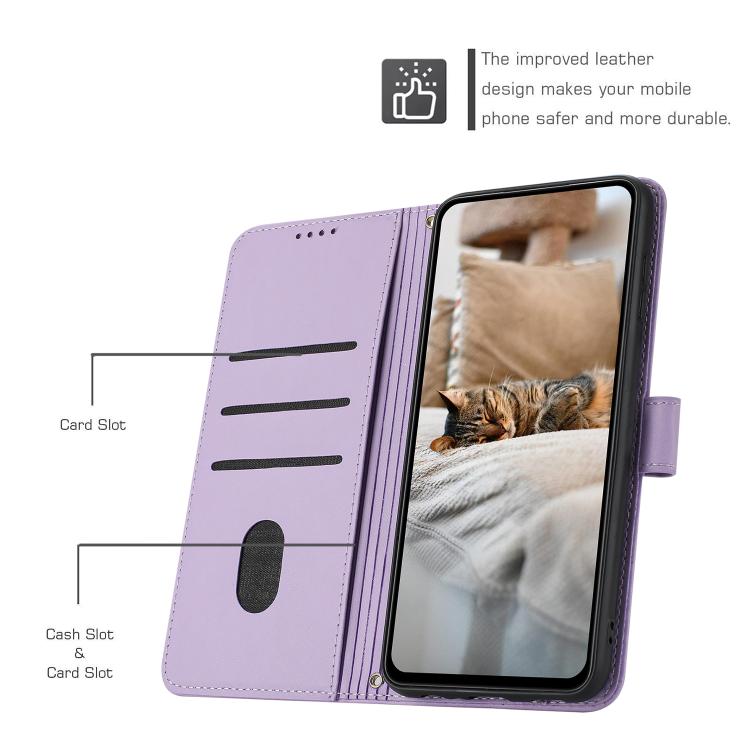 Embossed Kitten Phone Leather Case with Lanyard, For Motorola Moto G67 / G77 5G, For Motorola Edge 70 Fusion 5G, For Motorola Moto G67 Power / G57 Power, For Motorola Edge 70 5G