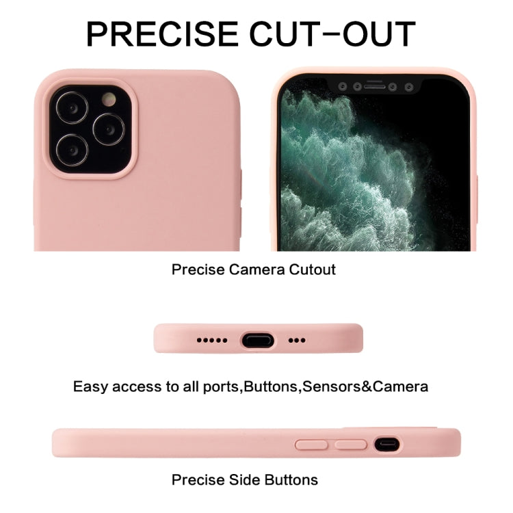 Solid Color Liquid Silicone Shockproof Protective Case, For iPhone 12 / 12 Pro