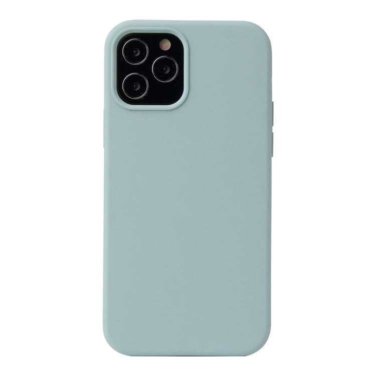 Solid Color Liquid Silicone Shockproof Protective Case, For iPhone 12 / 12 Pro