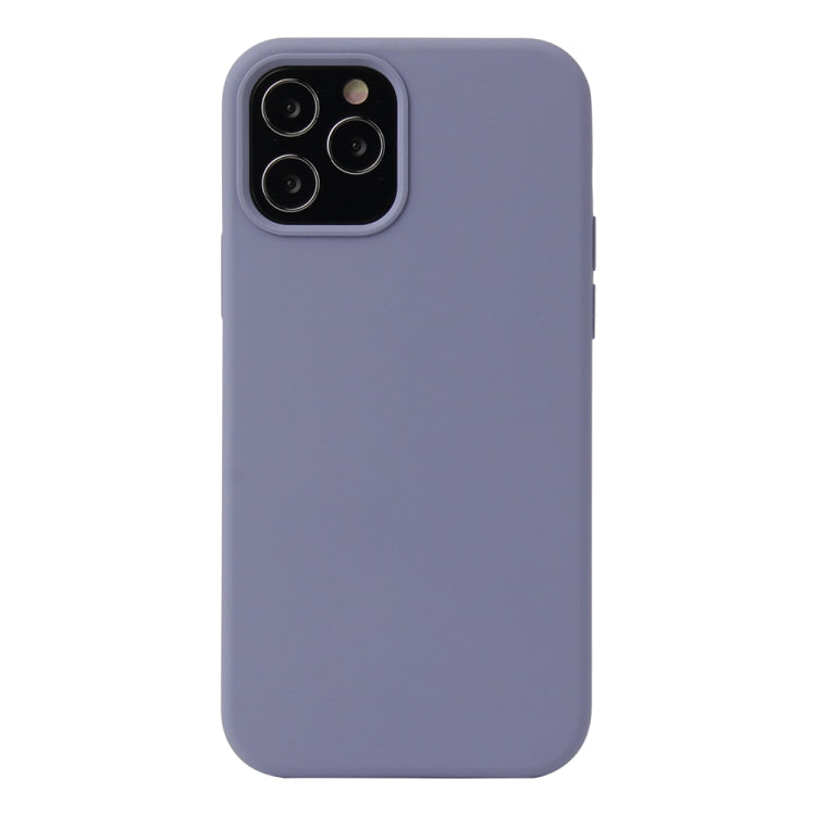 Solid Color Liquid Silicone Shockproof Protective Case, For iPhone 12 / 12 Pro