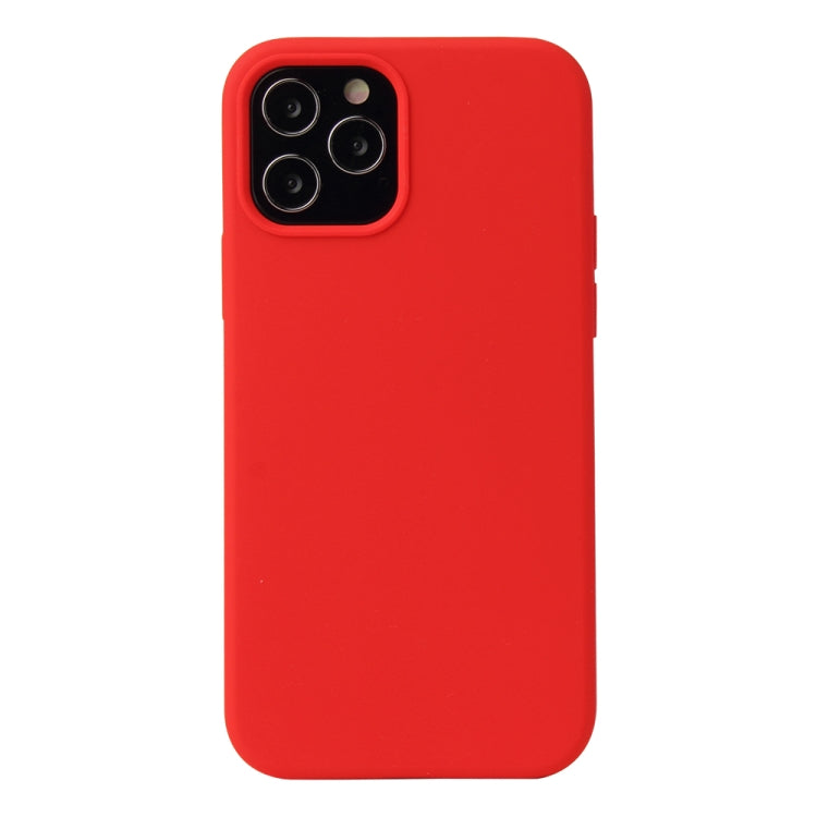 Solid Color Liquid Silicone Shockproof Protective Case, For iPhone 12 / 12 Pro