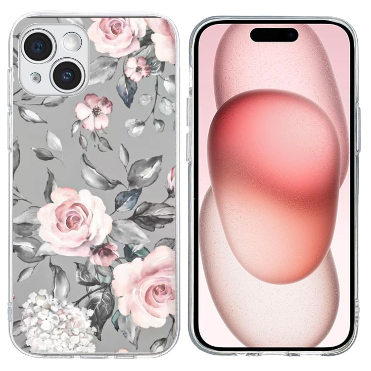 Colorful Painting Pattern TPU Phone Case, For iPhone 15 Plus, For iPhone 15