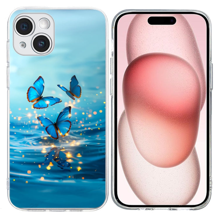 Colorful Painting Pattern TPU Phone Case, For iPhone 15 Plus, For iPhone 15