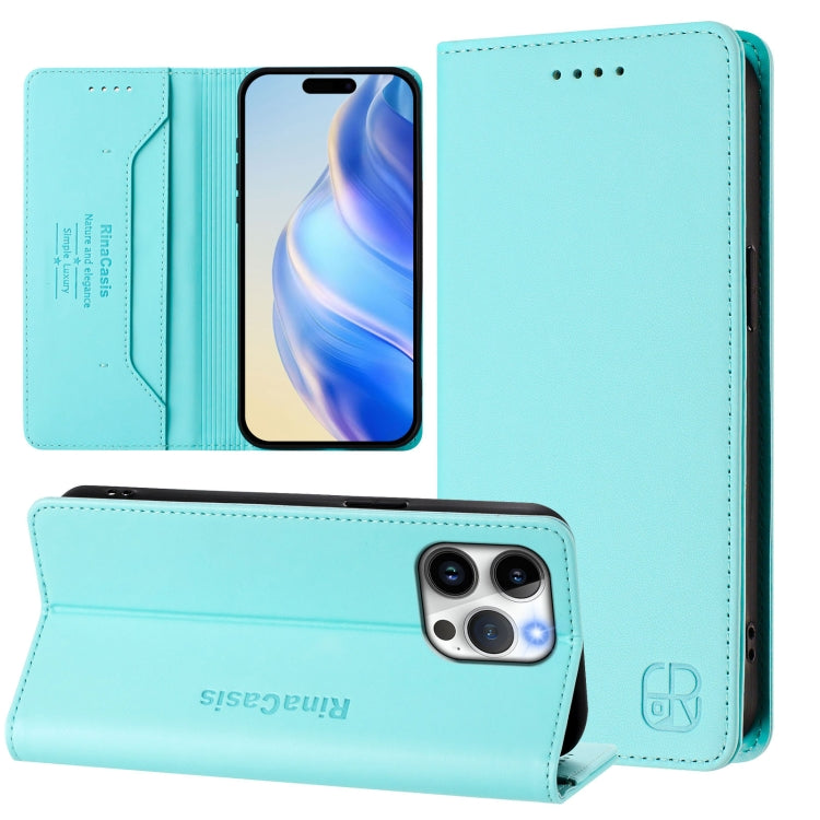 RC01 Dual-Folded Magnetic Suction RFID Leather Phone Case, For iPhone 14 Pro, For iPhone 14 Pro Max, For iPhone 7 / 8 / SE 2022