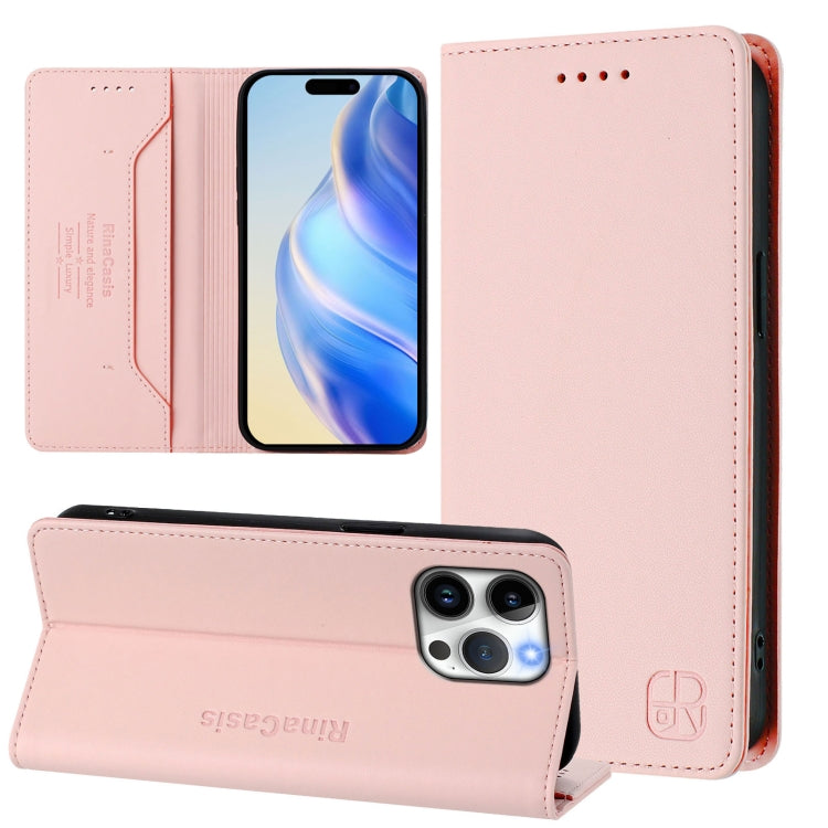 RC01 Dual-Folded Magnetic Suction RFID Leather Phone Case, For iPhone 14 Pro, For iPhone 14 Pro Max, For iPhone 7 / 8 / SE 2022