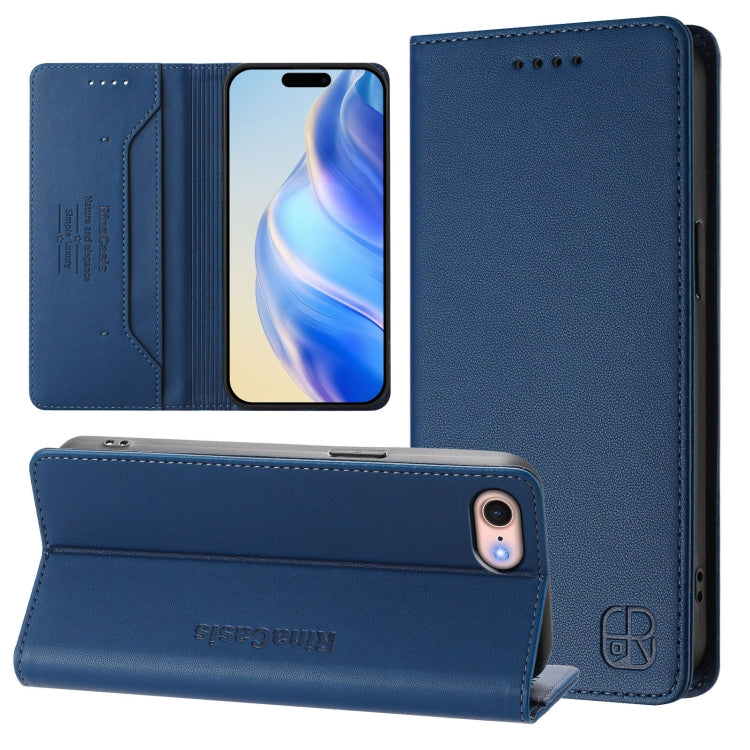 RC01 Dual-Folded Magnetic Suction RFID Leather Phone Case, For iPhone 14 Pro, For iPhone 14 Pro Max, For iPhone 7 / 8 / SE 2022