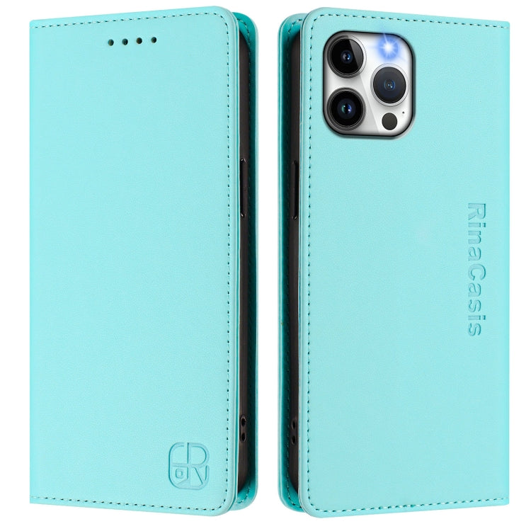 RC01 Dual-Folded Magnetic Suction RFID Leather Phone Case, For iPhone 12 / 12 Pro, For iPhone 12 Pro Max, For iPhone 12 mini