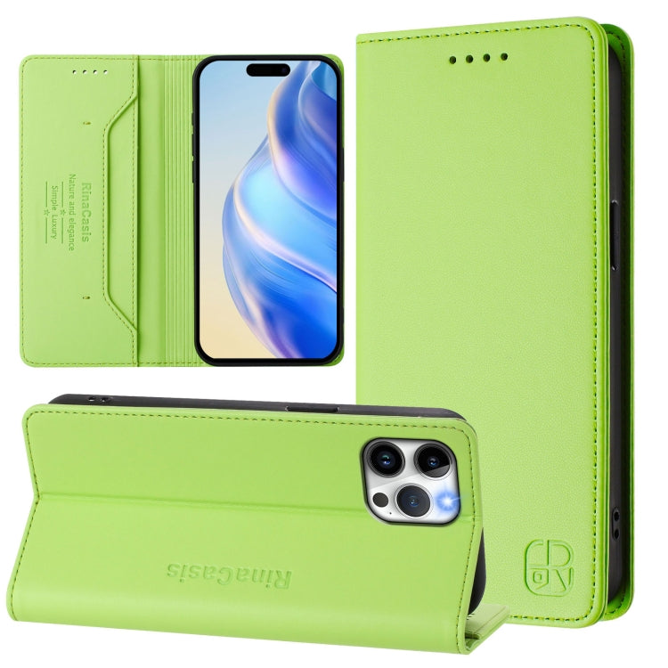 RC01 Dual-Folded Magnetic Suction RFID Leather Phone Case, For iPhone 12 / 12 Pro, For iPhone 12 Pro Max, For iPhone 12 mini