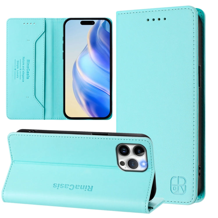 RC01 Dual-Folded Magnetic Suction RFID Leather Phone Case, For iPhone 12 / 12 Pro, For iPhone 12 Pro Max, For iPhone 12 mini
