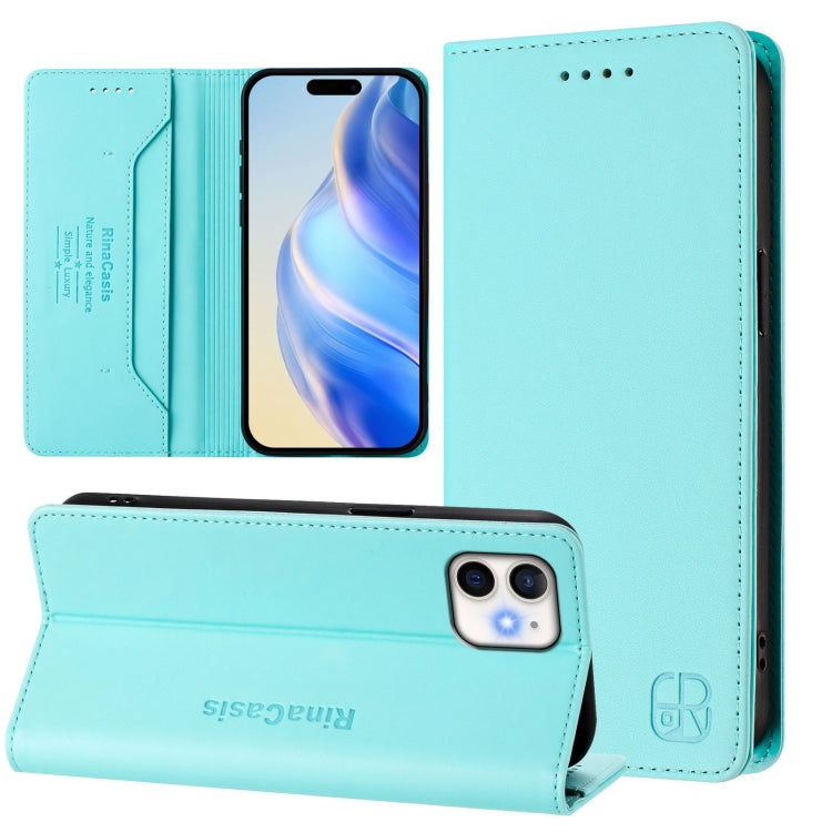 RC01 Dual-Folded Magnetic Suction RFID Leather Phone Case, For iPhone 11 Pro Max, For iPhone 11, For iPhone 11 Pro