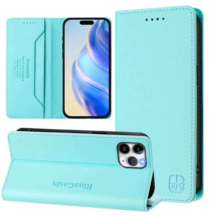 RC01 Dual-Folded Magnetic Suction RFID Leather Phone Case, For iPhone 11 Pro Max, For iPhone 11, For iPhone 11 Pro