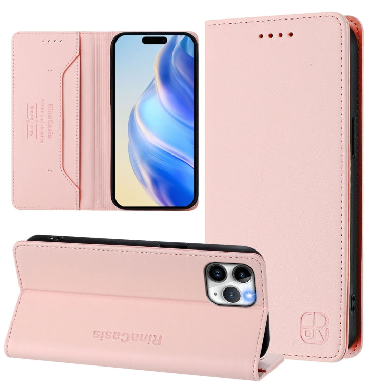 RC01 Dual-Folded Magnetic Suction RFID Leather Phone Case, For iPhone 11 Pro Max, For iPhone 11, For iPhone 11 Pro