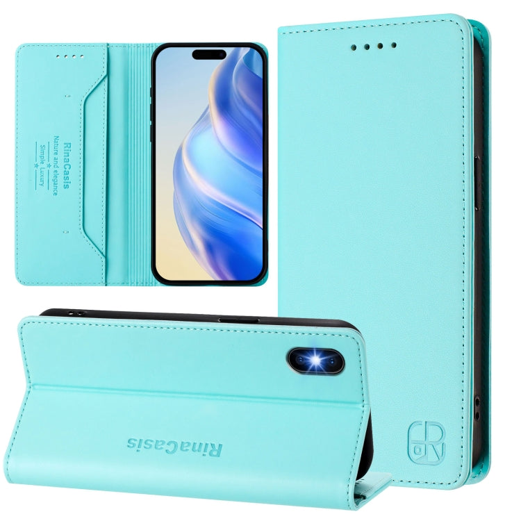 RC01 Dual-Folded Magnetic Suction RFID Leather Phone Case, For iPhone X / XS, For iPhone XR, For iPhone XS Max