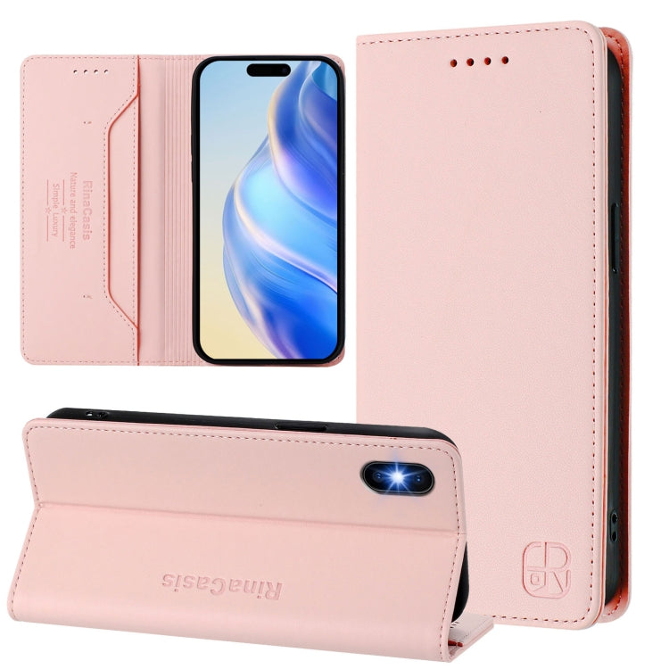 RC01 Dual-Folded Magnetic Suction RFID Leather Phone Case, For iPhone X / XS, For iPhone XR, For iPhone XS Max
