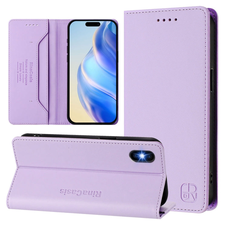 RC01 Dual-Folded Magnetic Suction RFID Leather Phone Case, For iPhone X / XS, For iPhone XR, For iPhone XS Max