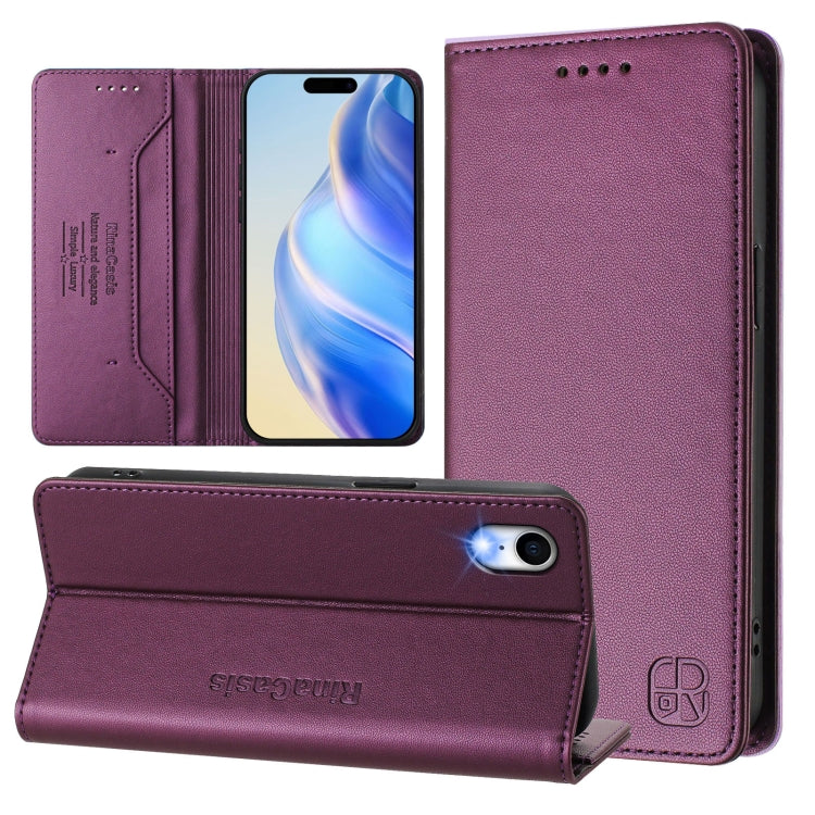 RC01 Dual-Folded Magnetic Suction RFID Leather Phone Case, For iPhone X / XS, For iPhone XR, For iPhone XS Max