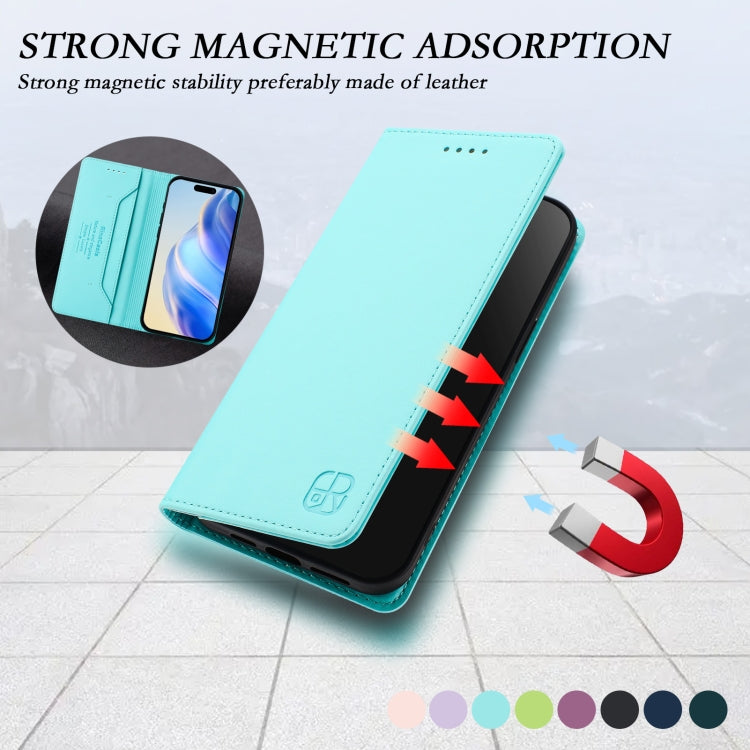 RC01 Dual-Folded Magnetic Suction RFID Leather Phone Case, For iPhone 7 Plus / 8 Plus