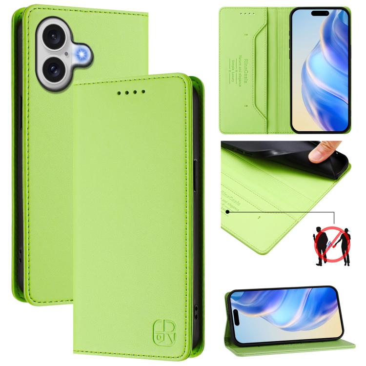 RC01 Dual-Folded Magnetic Suction RFID Leather Phone Case, For iPhone 17, For iPhone Air, For iPhone 16 Pro Max