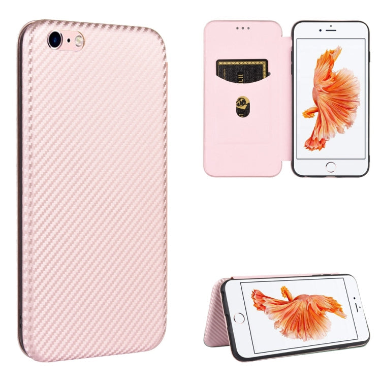 Carbon Fiber Texture Magnetic Horizontal Flip TPU + PC + PU Leather Case with Card Slot, For iPhone 11 Pro, For iPhone 6 / 6s, For iPhone 6 Plus / 6s Plus, For iPhone 11 Pro Max