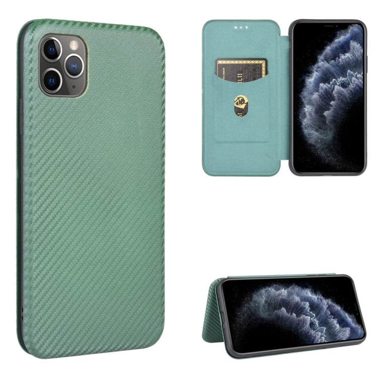 Carbon Fiber Texture Magnetic Horizontal Flip TPU + PC + PU Leather Case with Card Slot, For iPhone 11, For iPhone 12 mini, For iPhone 12 / 12 Pro, For iPhone 12 Pro Max