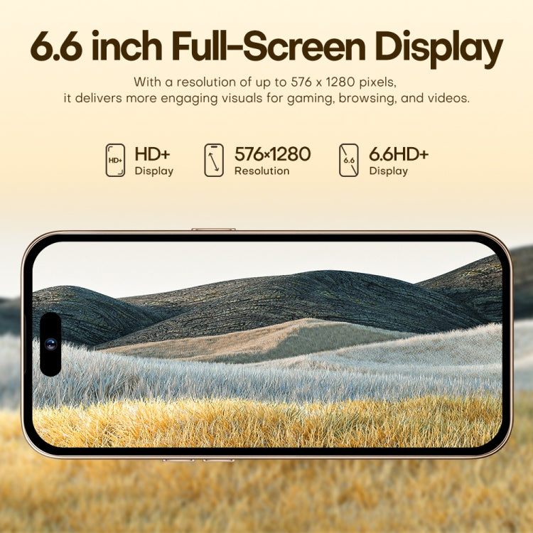 U218 / i16 Pro Max, 1GB+16GB, 6.6 inch Android 8.1 MTK6580A Quad Core, OTG, Network: 3G, Dual SIM, AU Plug