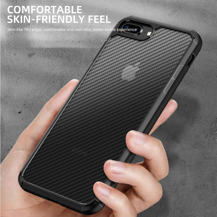 iPAKY Pioneer Series Carbon Fiber Texture Shockproof TPU + PC Case, For iPhone 8 Plus / 7 Plus, For iPhone 11 Pro, For iPhone 12 Pro Max
