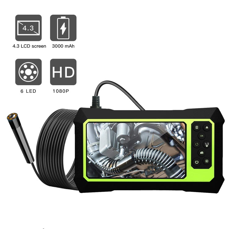5.5mm 1080P IP68 Waterproof 4.3 inch Screen Single Camera Digital Endoscope, 7m, 5m, 2m